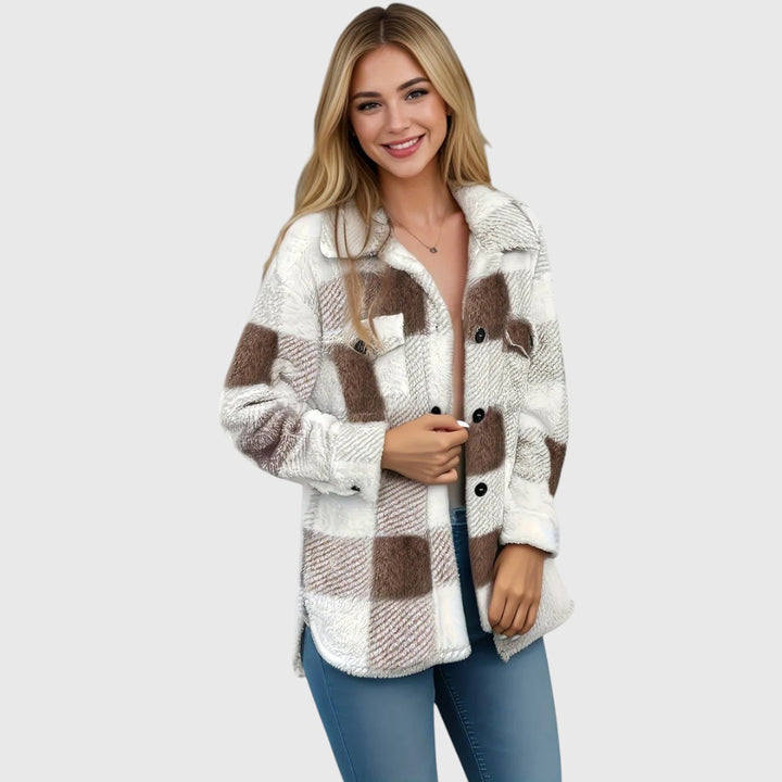 Yabbi - Polar Fleece Plaid Jacket