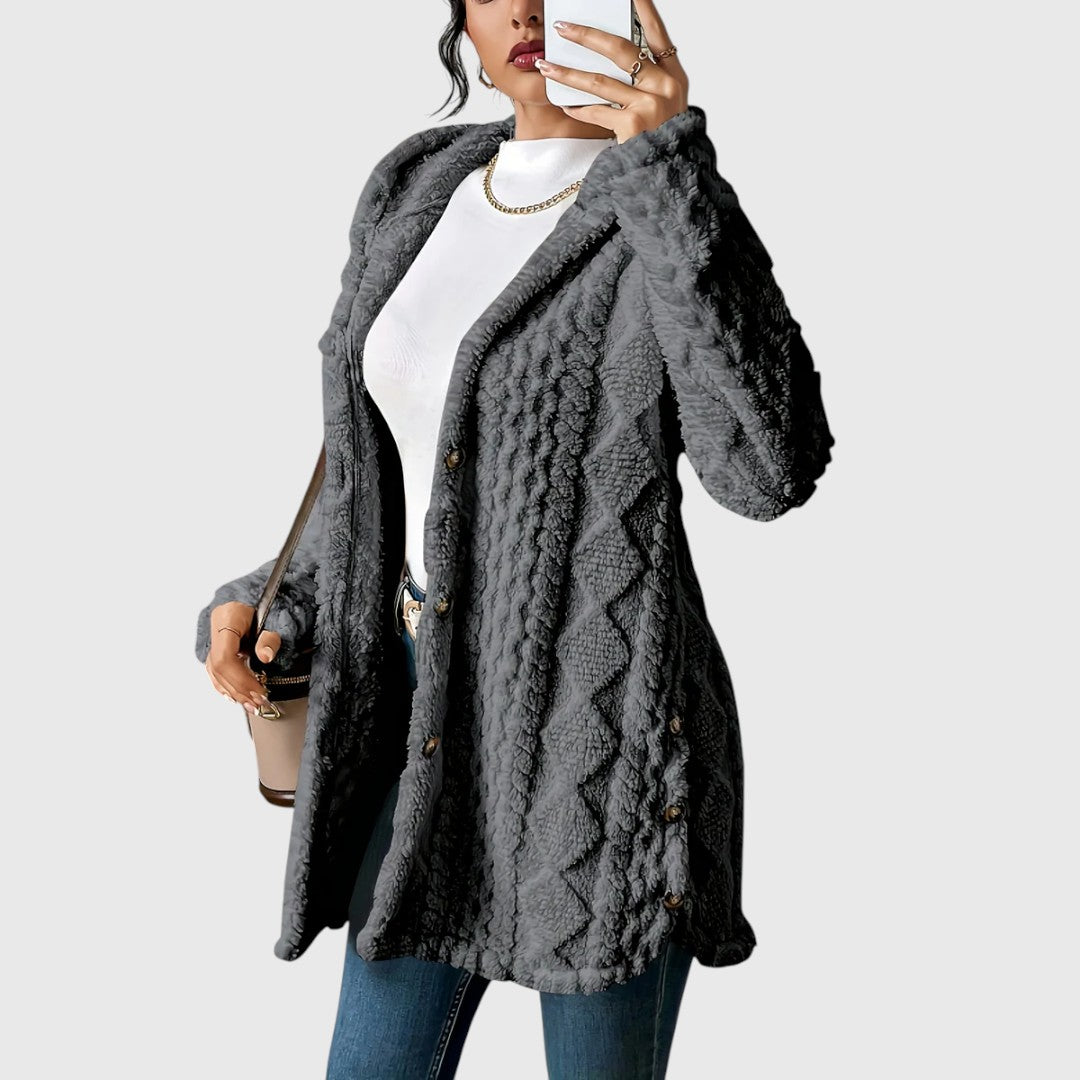 Gladys - Comfortable Mid-length Cardigan