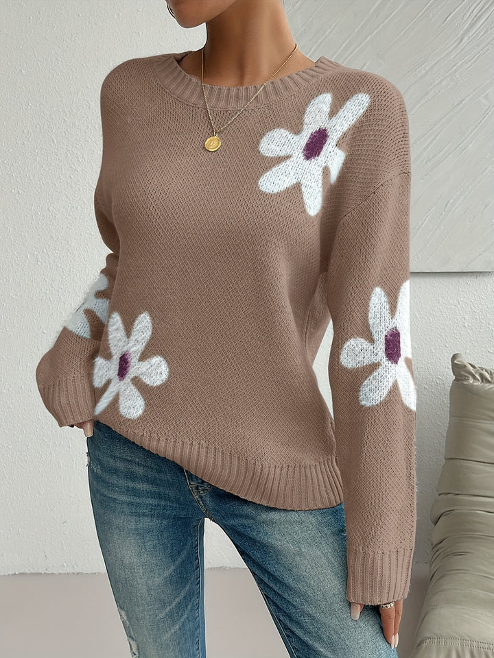 Pam - Elegant Floral Jumper