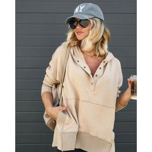 Nahide - Oversized Hooded Sweater Soft and Stylish for Everyday Comfort