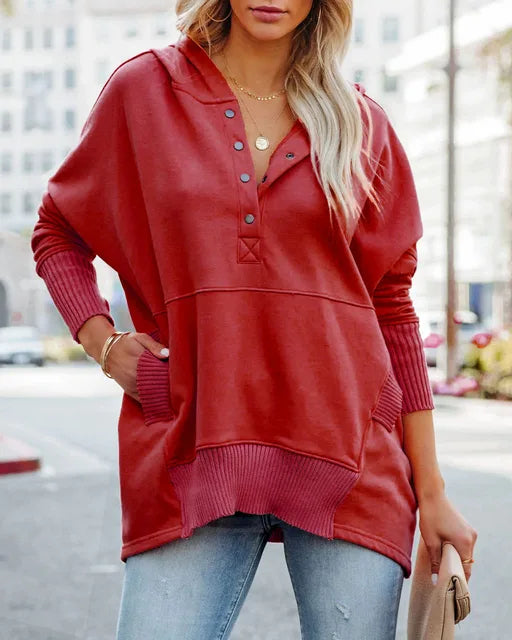 Nahide - Oversized Hooded Sweater Soft and Stylish for Everyday Comfort