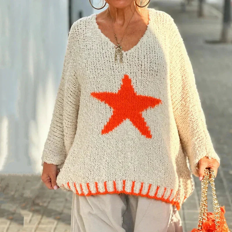 Micaelia - V-neck Knit Jumper