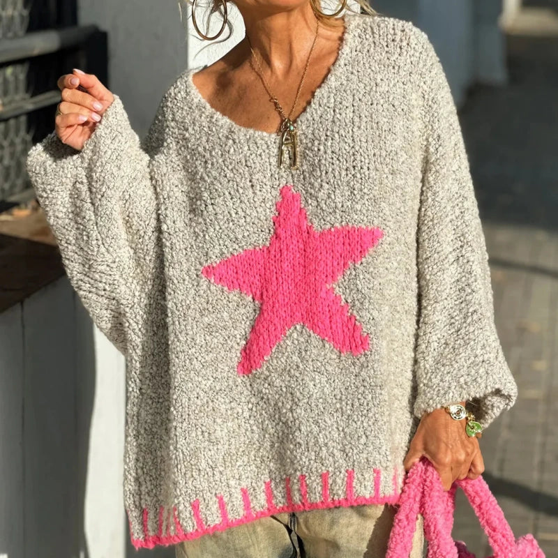 Micaelia - V-neck Knit Jumper