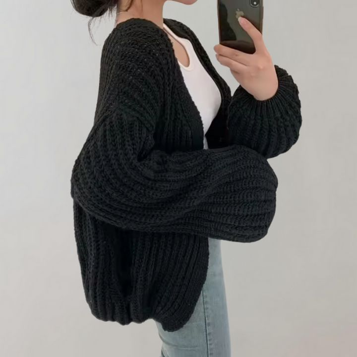 Holly - Chunky Knit Oversized Cardigan