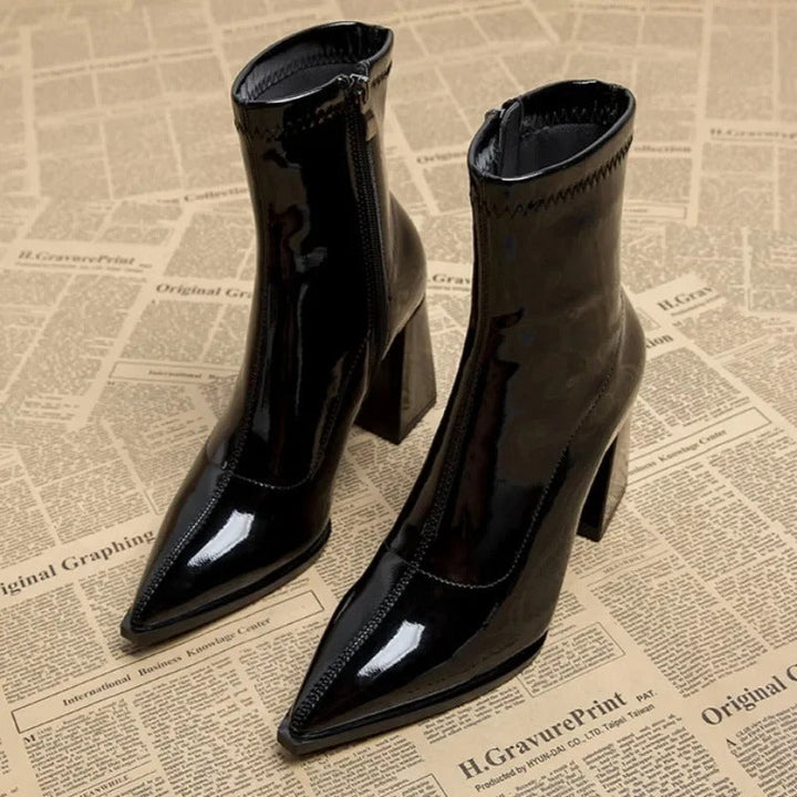 Florence - Luxury Velvet Winter Boots with Pointed Toe