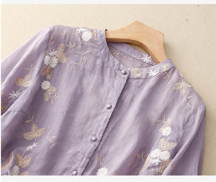 Ava™ | Embroidered Cotton Blouse